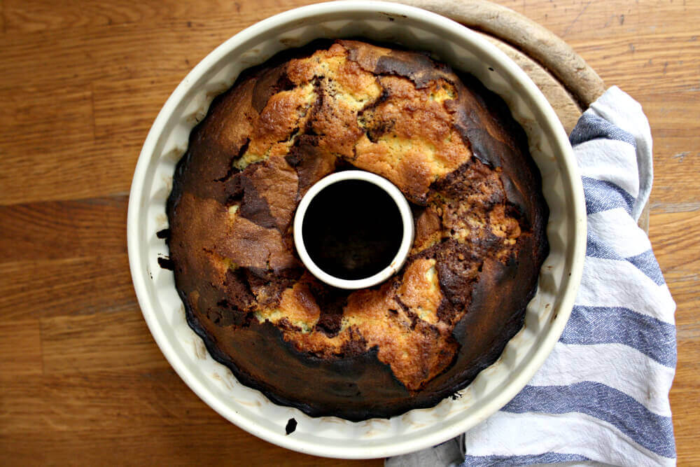 Marmorkuchen für das Picknick im Park